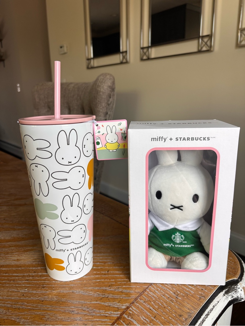 Miffy × Starbucks Tumbler Cold Cup and Plush Miffy Limited Edition Set of 2